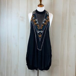 Black tribal tunic